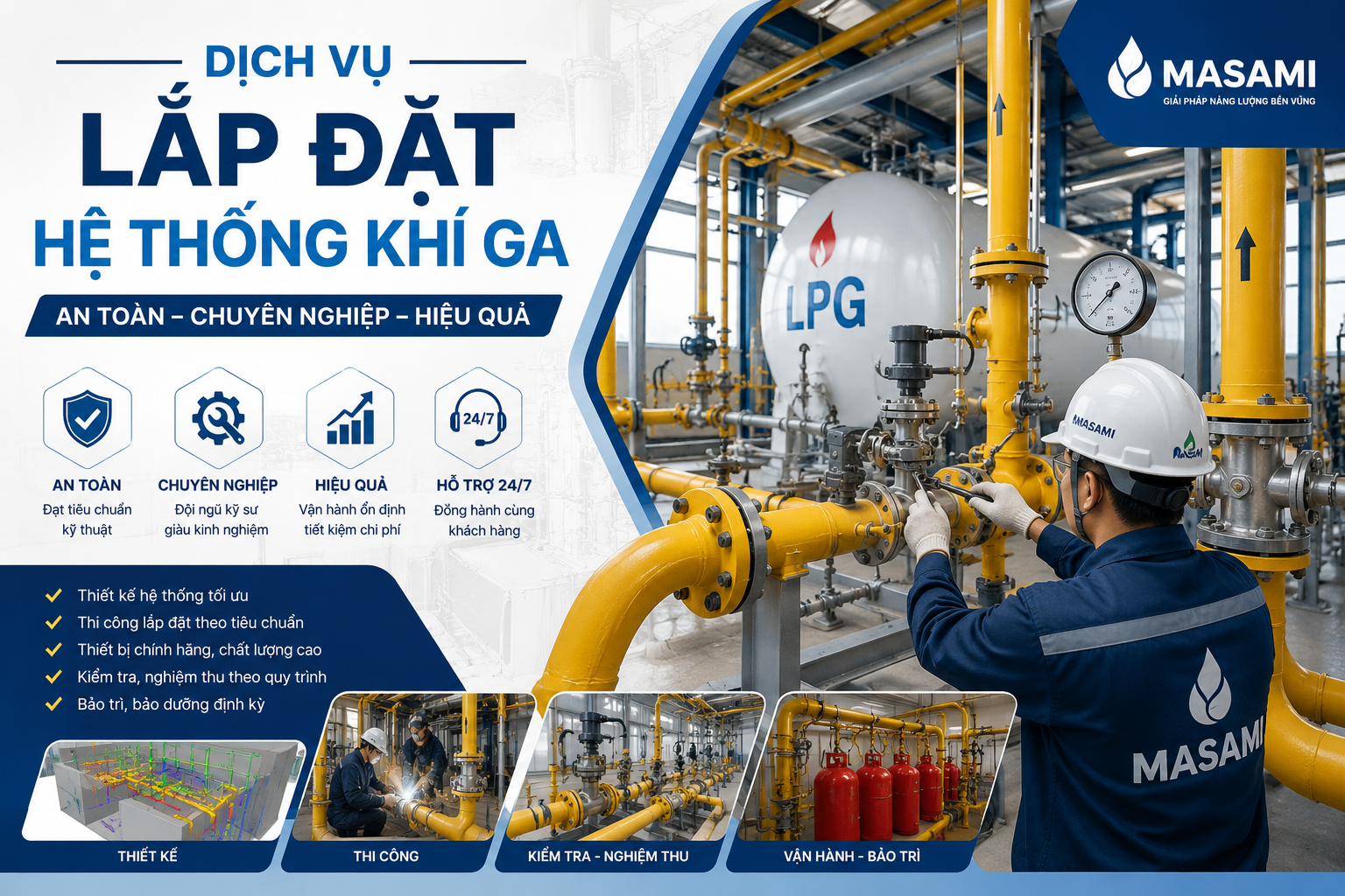 Dịch vụ lắp đặt hệ thống khí ga