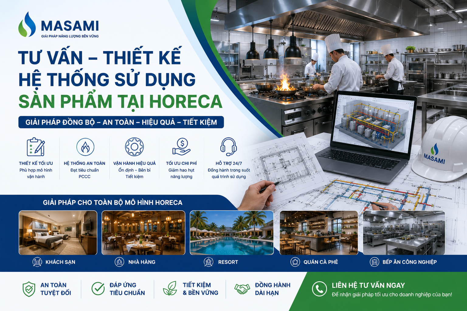 Tư vấn thiết kế hệ thống sử dụng sản phẩm tại HORECA