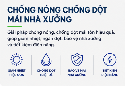 Chống nóng chống dột mái nhà xưởng 2