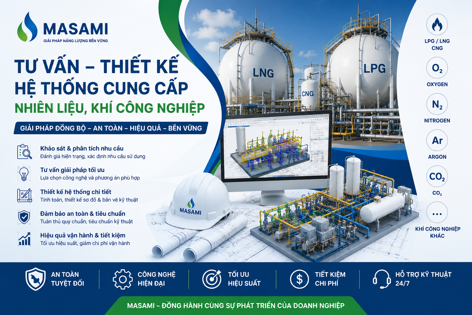 Tư vấn thiết kế hệ thống cung cấp nhiên liệu và khí công nghiệp